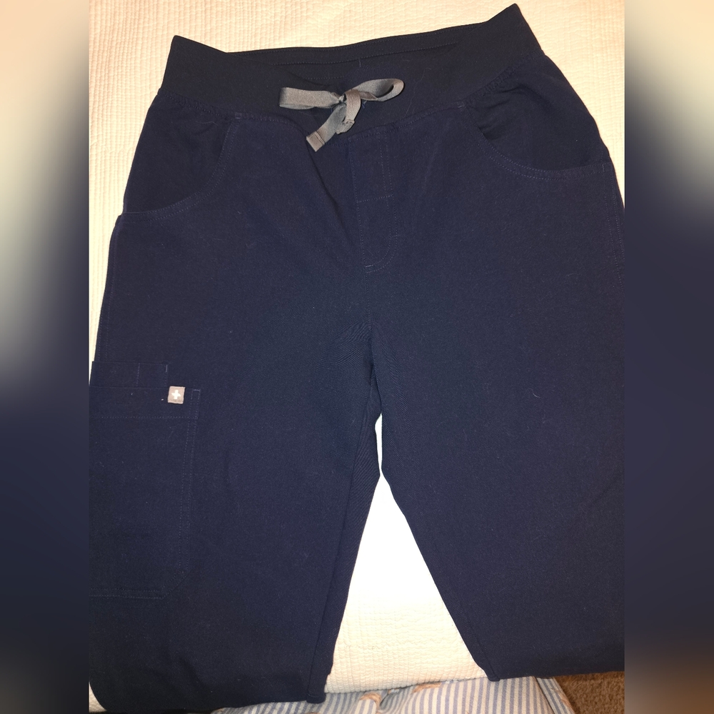 Figs Navy Straight Leg Pants